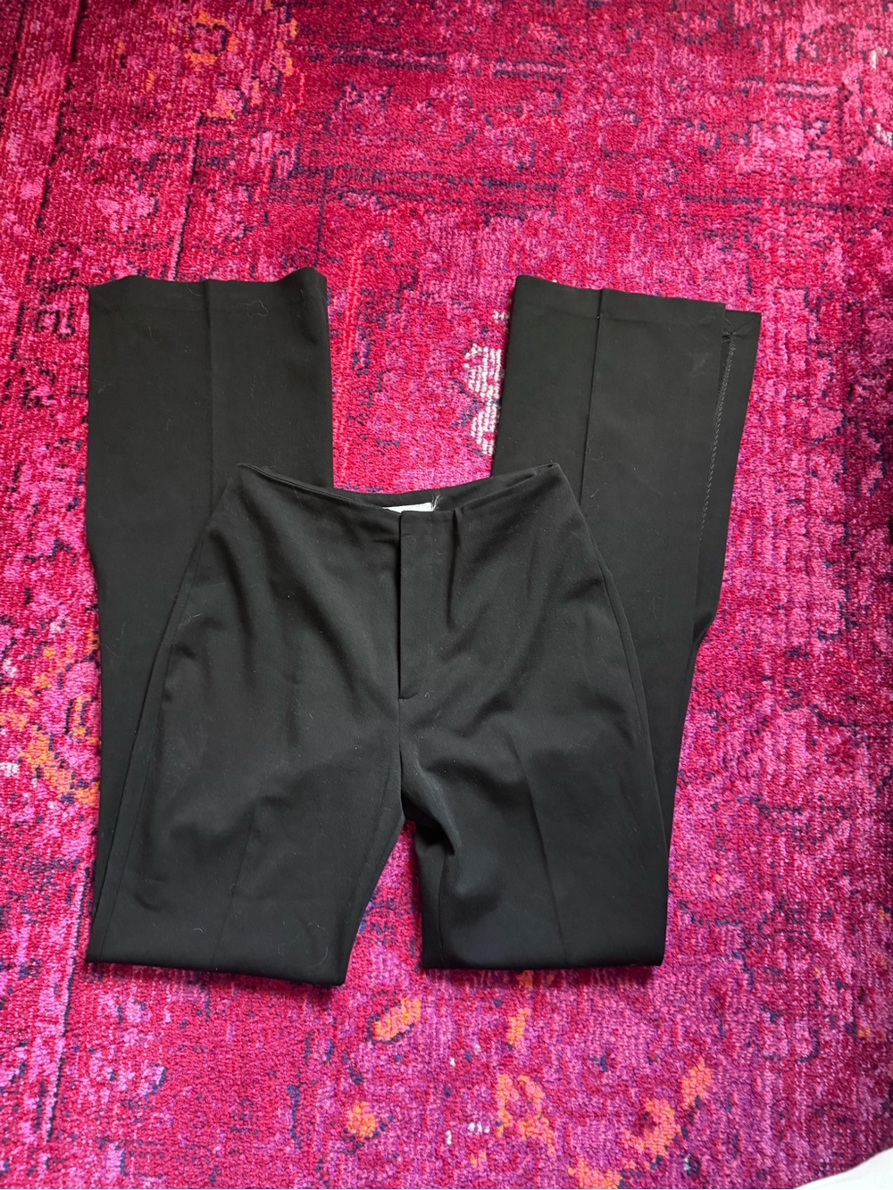 Vertigo Paris Black Boot-Cut side slits Trousers